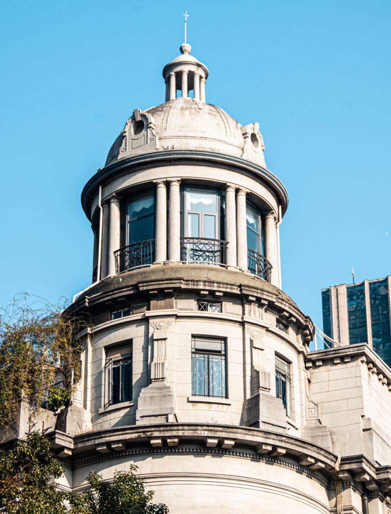 Beautiful tower of an old building