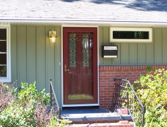 custom full glass entry door